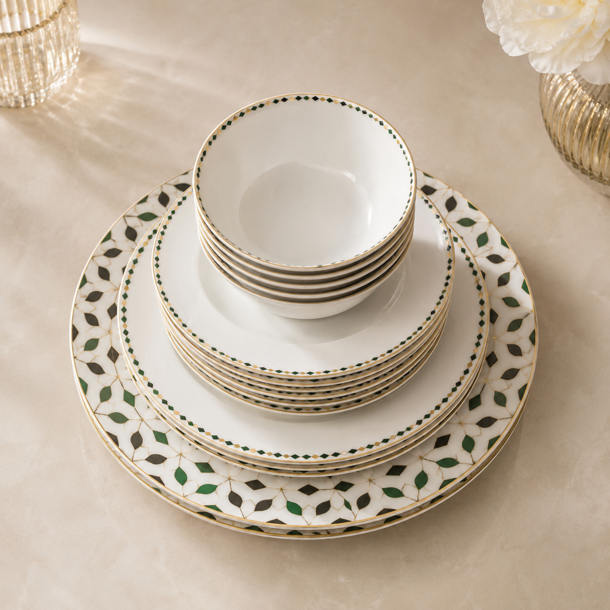 Karaca Forever Bone Almond Tropez 24-Piece Dinner Set for 6 People, 8683650391609 3 Karaca Forever Bone Almond Tropez 24-Piece Dinner Set for 6 People, 8683650391609 - Image 3