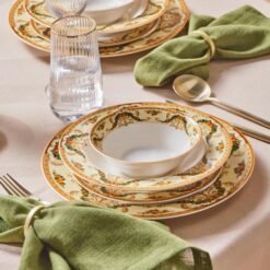 Alternative view of Karaca Forever Bone Orlando 53-Piece Dinner Set for 12 People | Fine Bone Porcelain, 8683650393801