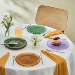 Karaca Arte 6-Piece Glass Cake Plate Set 21.5 cm, 8683650399087