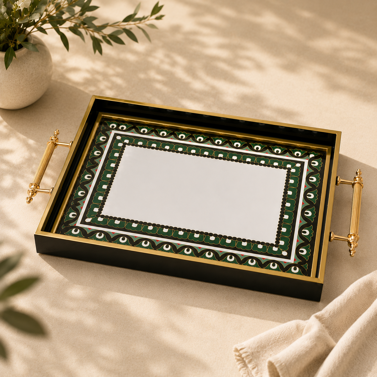 Karaca Lagada Rectangular Wooden Tray 35 cm, 8683650399193 1 Karaca Lagada Rectangular Wooden Tray 35 cm, 8683650399193