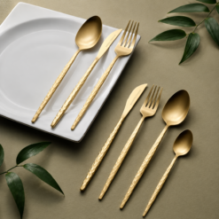 Karaca Callisto 84-Piece Cutlery Set for 12 People – Gold, 8683650403975