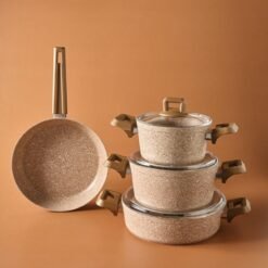 Karaca Biogranit Alice 7-Piece Cookware Set, 8683650411703