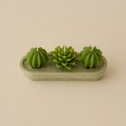 Alternative view of Karaca Home Oasis 3-Piece Cactus Candle Set | Decorative Wax Candles, 8683650419952