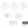 Karaca Elegance Massimo 53-Piece Dinner Set for 12 People – White with Gold Rim, 8683650327936 - Image 5