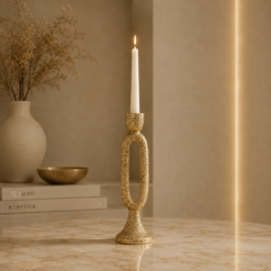 Karaca Home Helen Candle Holder 22 cm - Gold, 8680214399743