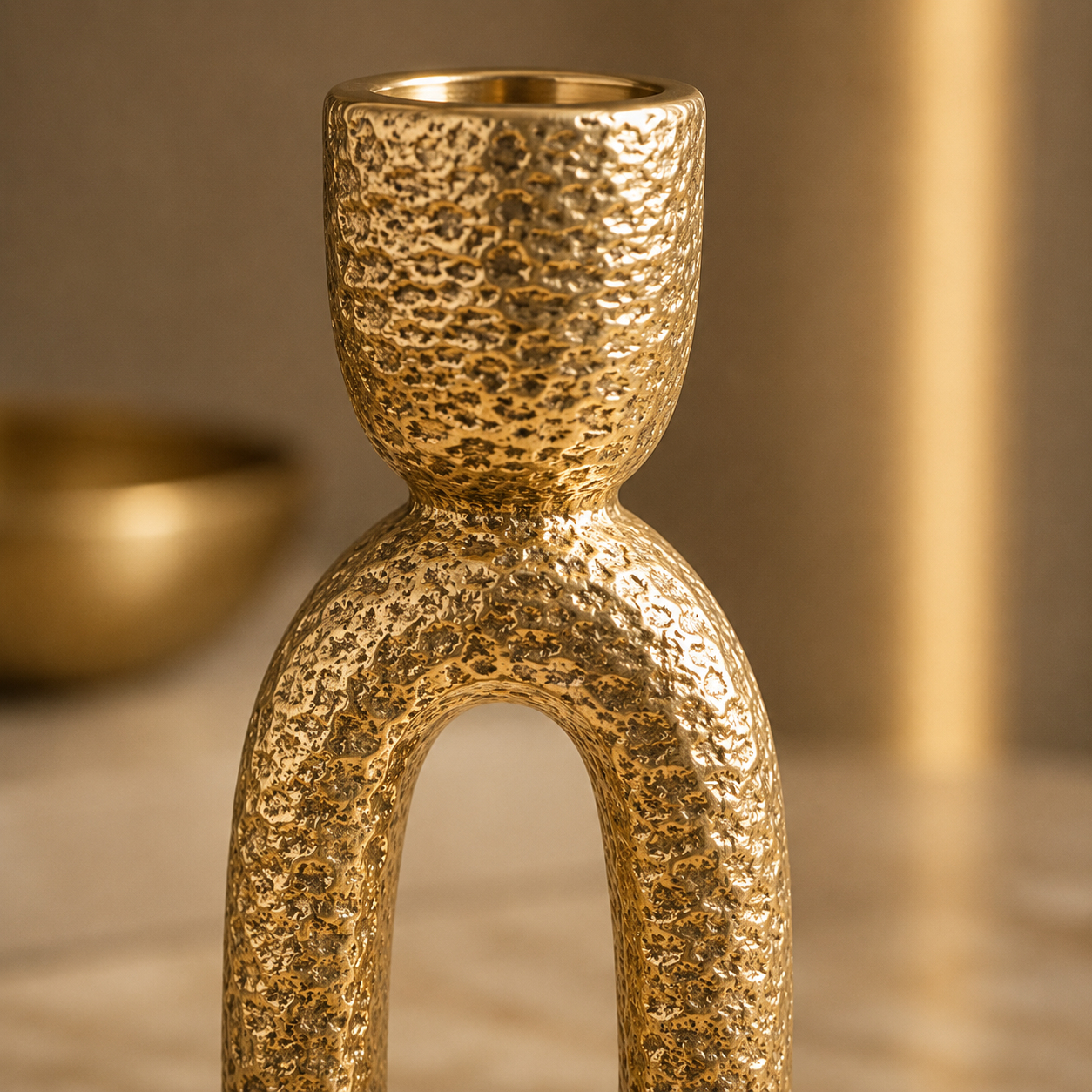 Karaca Home Helen Candle Holder 22 cm - Gold, 8680214399743 2 Karaca Home Helen Candle Holder 22 cm - Gold, 8680214399743 - Image 2