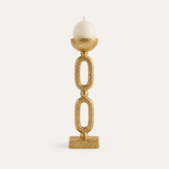 Alternative view of Karaca Home Helen Chain Design Candle Holder 28.5 cm - Gold, 8680214399736