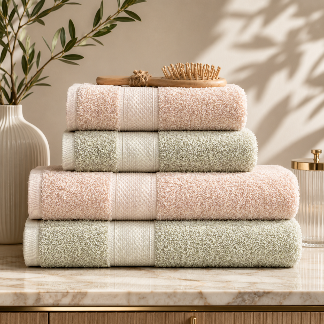 Karaca Sarah Anderson Alven 4-Piece Bath Set – Pink/Mint, 160.22.08.0059 1 Karaca Sarah Anderson Alven 4-Piece Bath Set – Pink/Mint, 160.22.08.0059
