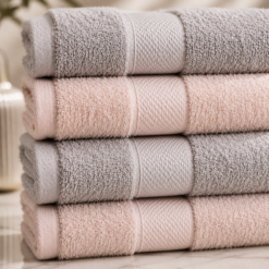 Alternative view of Karaca Sarah Anderson Alven 4-Piece Bath Set – Pink/Grey, 160.22.08.0060