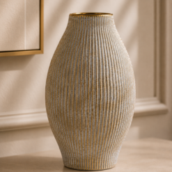 Karaca Novara Decorative Vase 44.5 cm - Textured Ceramic, 8683650330905