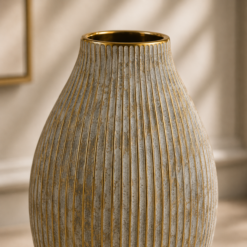 Alternative view of Karaca Novara Decorative Vase 33 cm - Textured Ceramic, 8683650330912