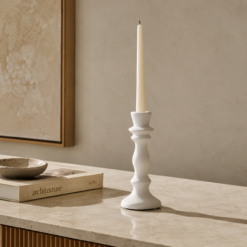 Karaca Stone Candle Holder 21.2 cm - White, 8683650383376