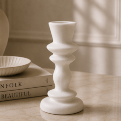 Alternative view of Karaca Stone Candle Holder 15 cm - White, 8683650383369