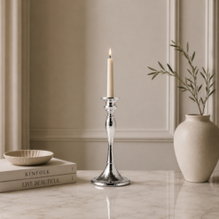 Karaca Home Rena Candlestick 22 cm - Silver, 153.09.01.2159
