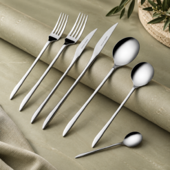 Karaca Premium Platinum Von 84-Piece Cutlery Set for 12 People | 18/10 Stainless Steel, 153.09.01.5074