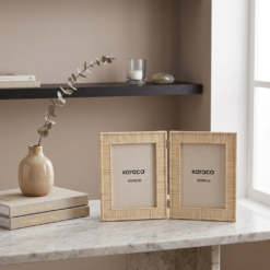 Karaca Elowen 2-Piece Foldable Photo Frame Set 13x18 cm - Cream, 8683650383277