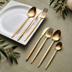 Karaca Callisto 84-Piece Cutlery Set for 12 People – Gold, 8683650403975