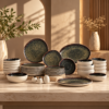Karaca Earth Collection Galactic 55-Piece Dinner Set for 12 People – White, 8683650327776