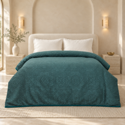 Karaca Home Scala Embossed Double Blanket 200 × 220 cm – Green, 200.18.01.0985