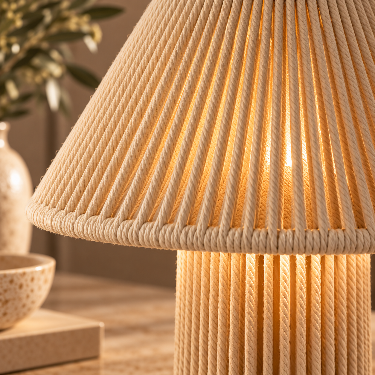 Karaca Home Fimi Boho Table Lamp – Natural Beige, 8680214420218 2 Karaca Home Fimi Boho Table Lamp – Natural Beige, 8680214420218 - Image 2