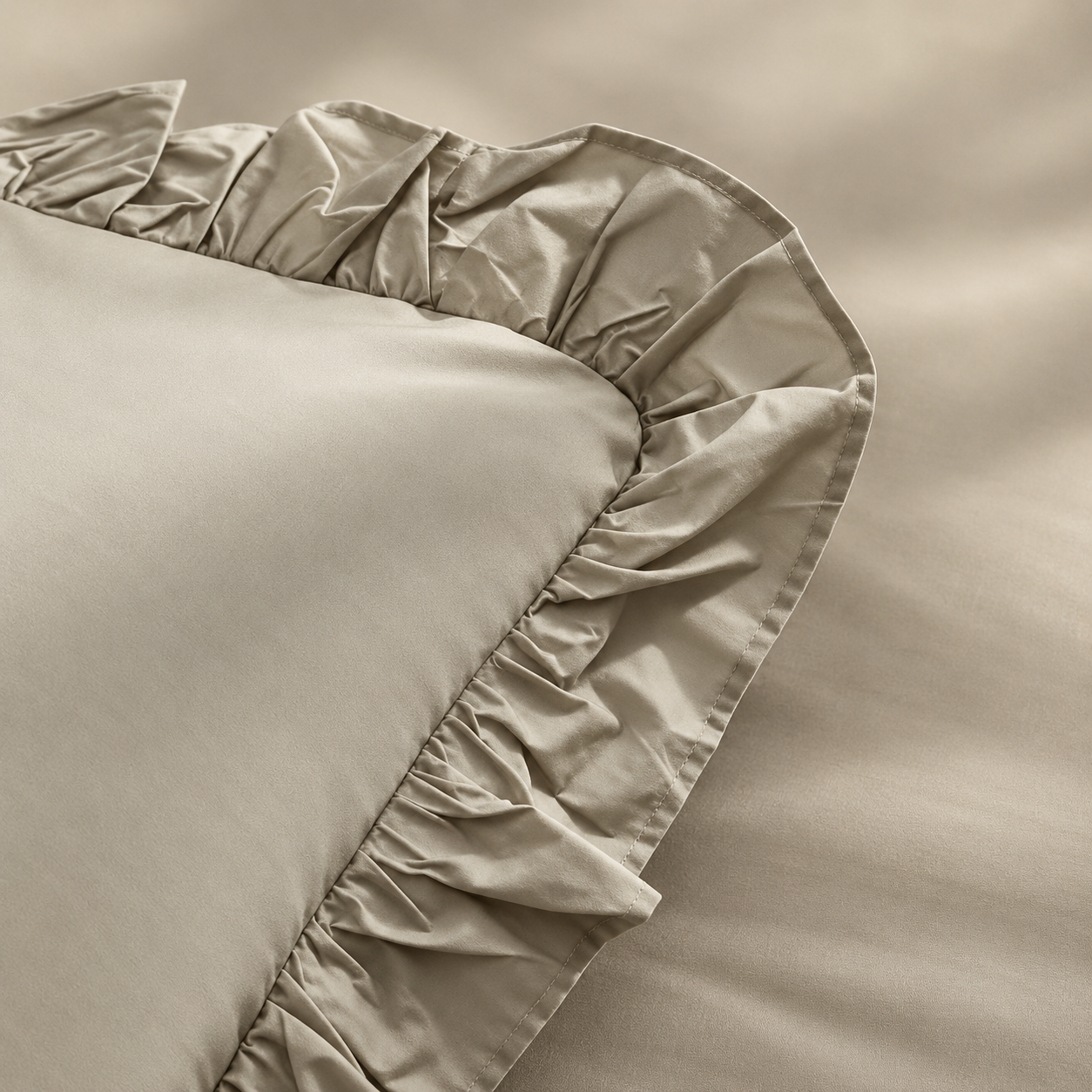 Karaca Home Pure Ruffle 100% Cotton King Size Duvet Cover Set – Sage, 200.22.05.0299 3 Karaca Home Pure Ruffle 100% Cotton King Size Duvet Cover Set – Sage, 200.22.05.0299 - Image 3