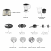 Karaca Mastermaid Power Multifunctional 10 in 1 Food Processor 2000W, Galaxy Grey, 8697918880828 10 3 4