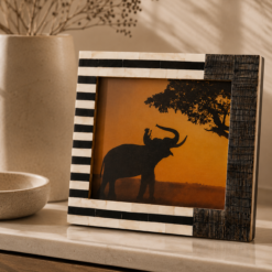 Alternative view of Karaca Home Black Stripe Bone Shape Frame 20 × 25 cm, 300.01.01.2466