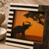 Karaca Home Black Stripe Bone Shape Frame 20 × 25 cm, 300.01.01.2466 5 300.01.01.2466 2