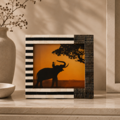 Karaca Home Black Stripe Bone Shape Frame 20 × 25 cm, 300.01.01.2466