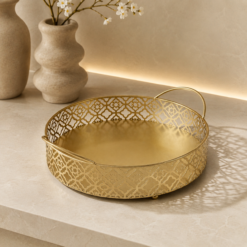 Karaca Home Gold Sema Tray 28 cm, 8683650439585
