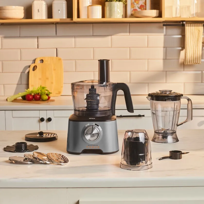 Karaca Mastermaid Power Multifunctional 10 in 1 Food Processor 2000W, Galaxy Grey, 8697918880828 3 Karaca Mastermaid Power Multifunctional 10 in 1 Food Processor 2000W, Galaxy Grey, 8697918880828 - Image 3
