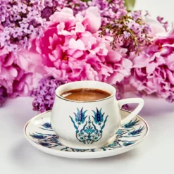 Alternative view of Karaca Iznik 12-Piece Porcelain Espresso Turkish Coffee Cup Set for 6 People 100 ml, 8697918613587
