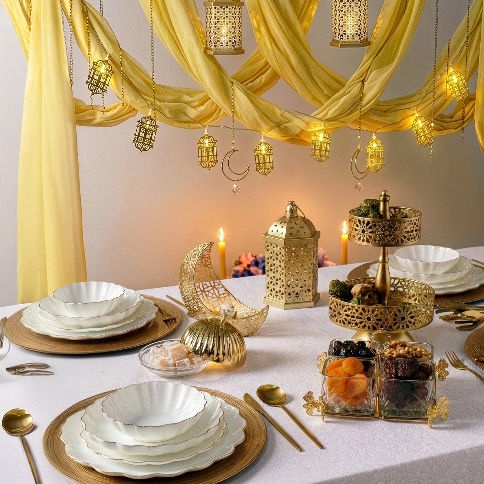 Karaca Home?Sema Two-Tier Serving Tray Gold, 8683650439547 3 Karaca Home?Sema Two-Tier Serving Tray Gold, 8683650439547 - Image 3