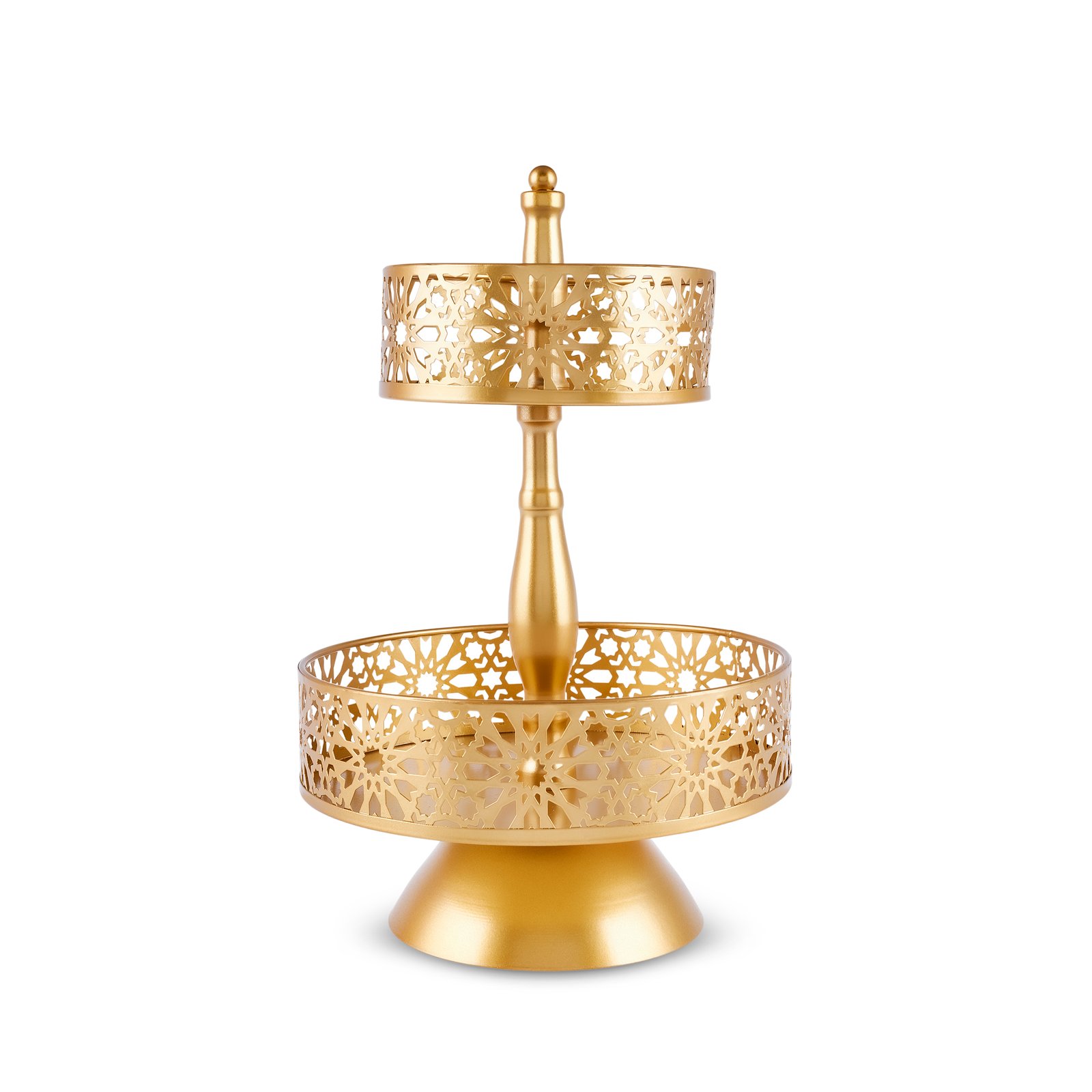 Karaca Home?Sema Two-Tier Serving Tray Gold, 8683650439547 2 Karaca Home?Sema Two-Tier Serving Tray Gold, 8683650439547 - Image 2