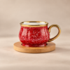 Karaca Red Coffee Cup Set for 6 People with Bamboo Tray – 90 ml, 153.03.05.0221 - Image 5