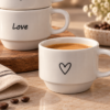 Karaca Lovely Laugh 4-Piece Espresso & Coffee Cup Set, 100 ml, 153.03.06.6657 4 Karaca Lovely Laugh 4-Piece Espresso & Coffee Cup Set, 100 ml, 153.03.06.6657 - Image 2