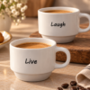 Karaca Lovely Laugh 4-Piece Espresso & Coffee Cup Set, 100 ml, 153.03.06.6657 5 Karaca Lovely Laugh 4-Piece Espresso & Coffee Cup Set, 100 ml, 153.03.06.6657 - Image 3