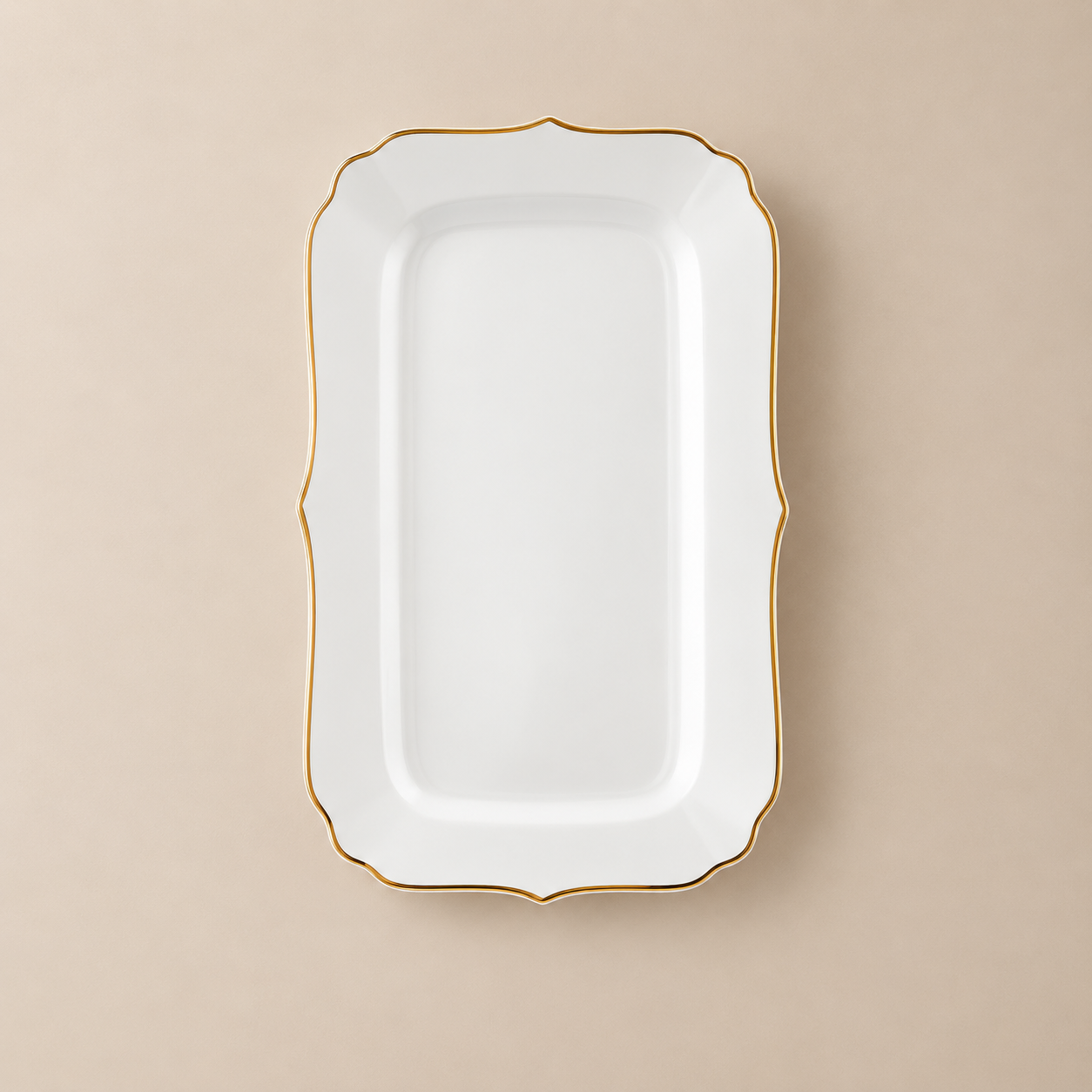 Karaca Daisy Gold Wave Shape Boat-Shaped 27-Piece Porcelain Dinner Set for 6, 153.03.08.3275 10 Karaca Daisy Gold Wave Shape Boat-Shaped 27-Piece Porcelain Dinner Set for 6, 153.03.08.3275 - Image 10