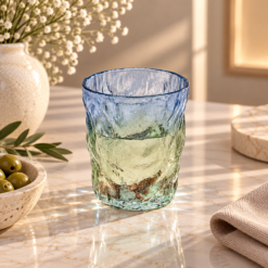 Karaca Glacier 6-Piece Beverage Glass Set 287 ml, Green/Blue, 153.03.08.4334