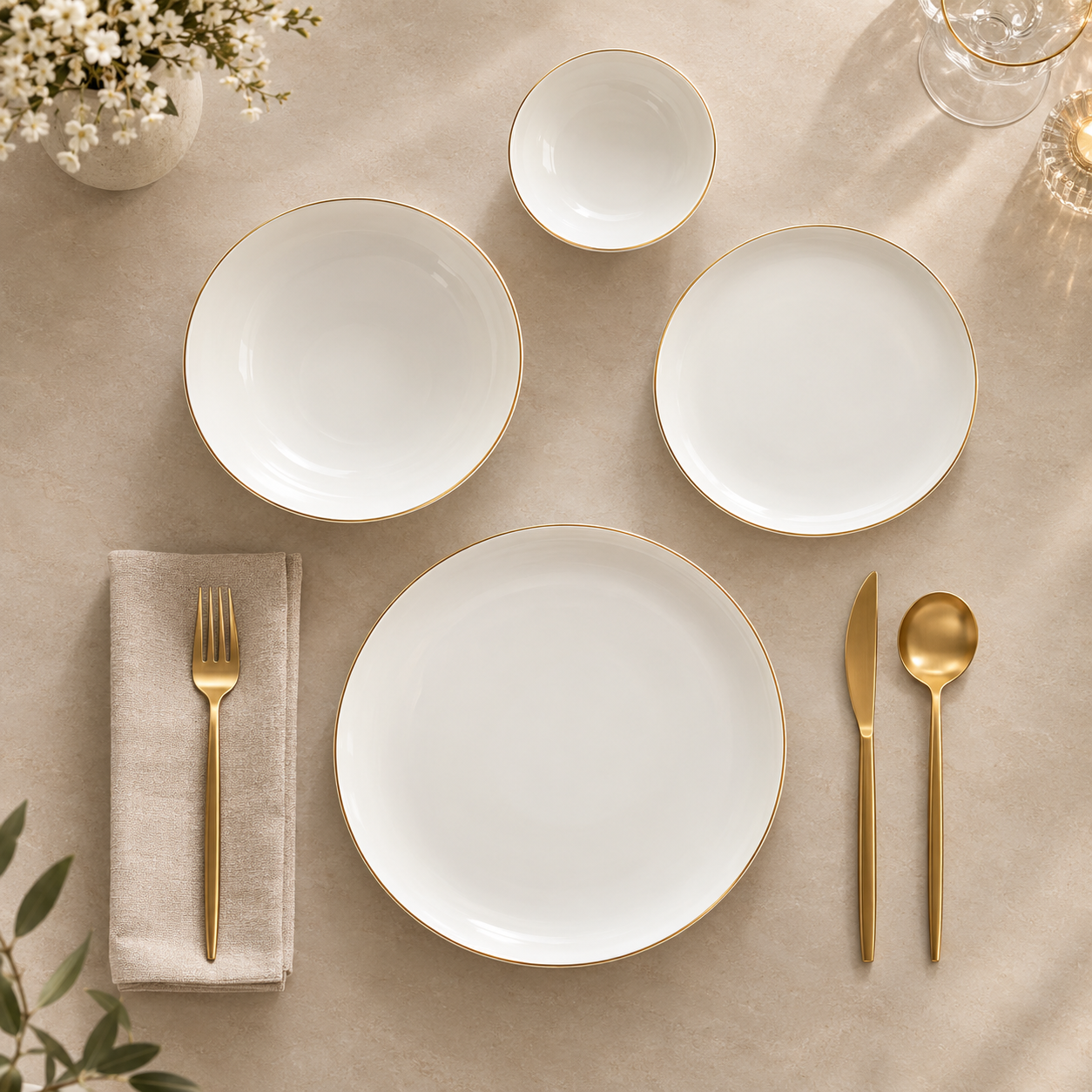 Karaca Fine Bone Belinda 24-Piece Dinner Set for 6 People, 153.09.01.3334 4 Karaca Fine Bone Belinda 24-Piece Dinner Set for 6 People, 153.09.01.3334 - Image 4