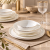 Karaca Fine Bone Belinda 24-Piece Dinner Set for 6 People, 153.09.01.3334