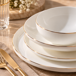 Alternative view of Karaca Fine Bone Belinda 24-Piece Dinner Set for 6 People, 153.09.01.3334