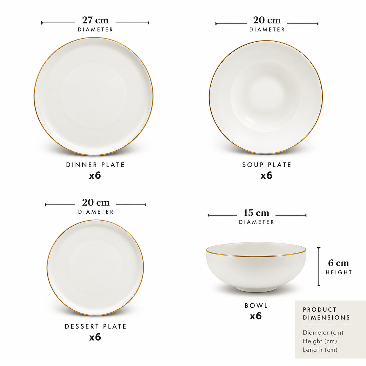 Karaca Fine Bone Belinda 24-Piece Dinner Set for 6 People, 153.09.01.3334 8 Karaca Fine Bone Belinda 24-Piece Dinner Set for 6 People, 153.09.01.3334 - Image 8