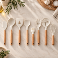 Alternative view of Karaca Burby Cream & Wood 14-Piece Serving and Knife Set, 153.09.01.3204