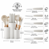 Karaca Burby Cream & Wood 14-Piece Serving and Knife Set, 153.09.01.3204 - Image 4