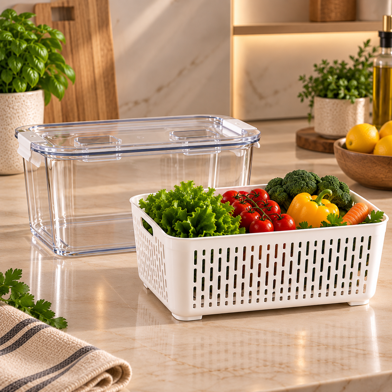 Karaca Citrus Vegetable & Fruit Storage Container L – 550 ml, 153.09.01.3674 2 Karaca Citrus Vegetable & Fruit Storage Container L – 550 ml, 153.09.01.3674 - Image 2