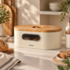 Karaca Stream 2-in-1 Bread Box & Cutting Board – Cream, 153.09.01.4246 9 Karaca Stream 2-in-1 Bread Box & Cutting Board – Cream, 153.09.01.4246 - Image 5