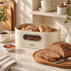 Alternative view of Karaca Stream 2-in-1 Bread Box & Cutting Board – Cream, 153.09.01.4246