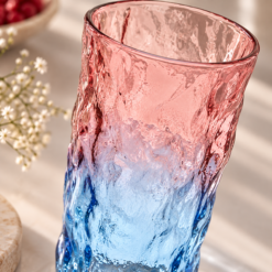 Alternative view of Karaca Glacier 6-Piece Beverage Glass Set 383 ml, Pink/Blue, 153.09.01.6693