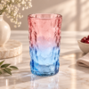 Karaca Glacier 6-Piece Beverage Glass Set 383 ml, Pink/Blue, 153.09.01.6693